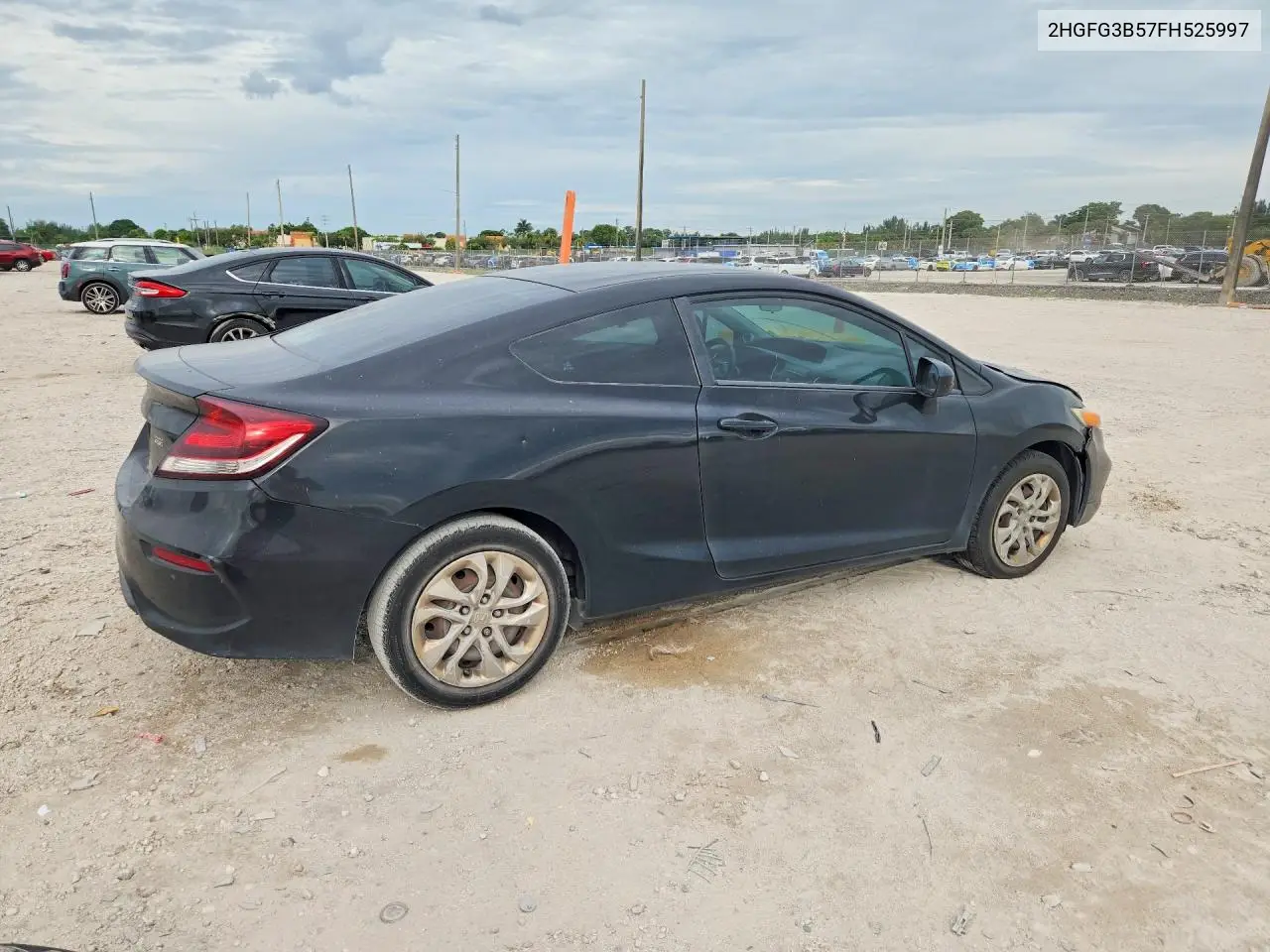 2015 HONDA CIVIC VIN 2HGFG3B57FH525997 — фото 3