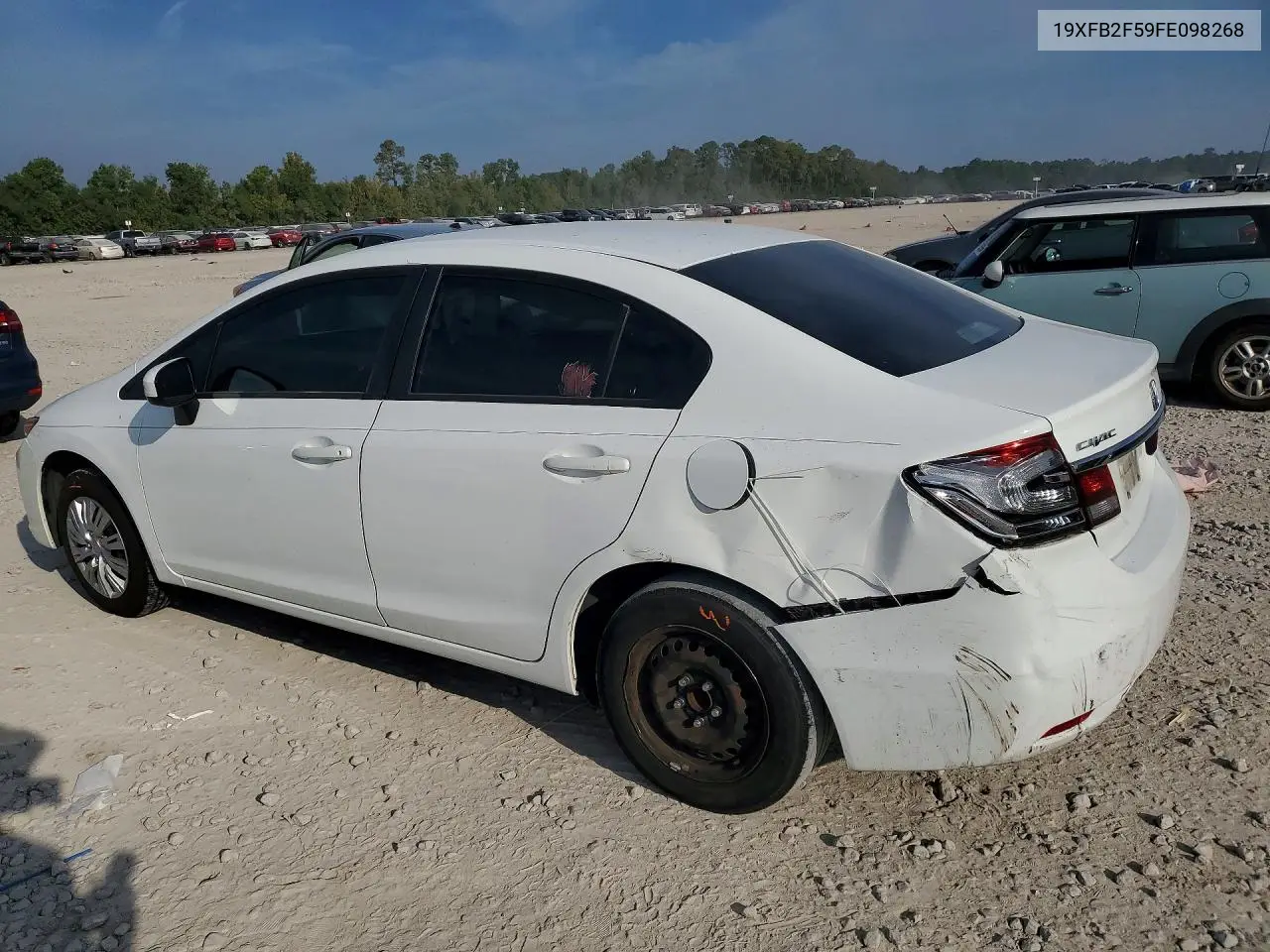 2015 HONDA CIVIC VIN 19XFB2F59FE098268 — фото 2