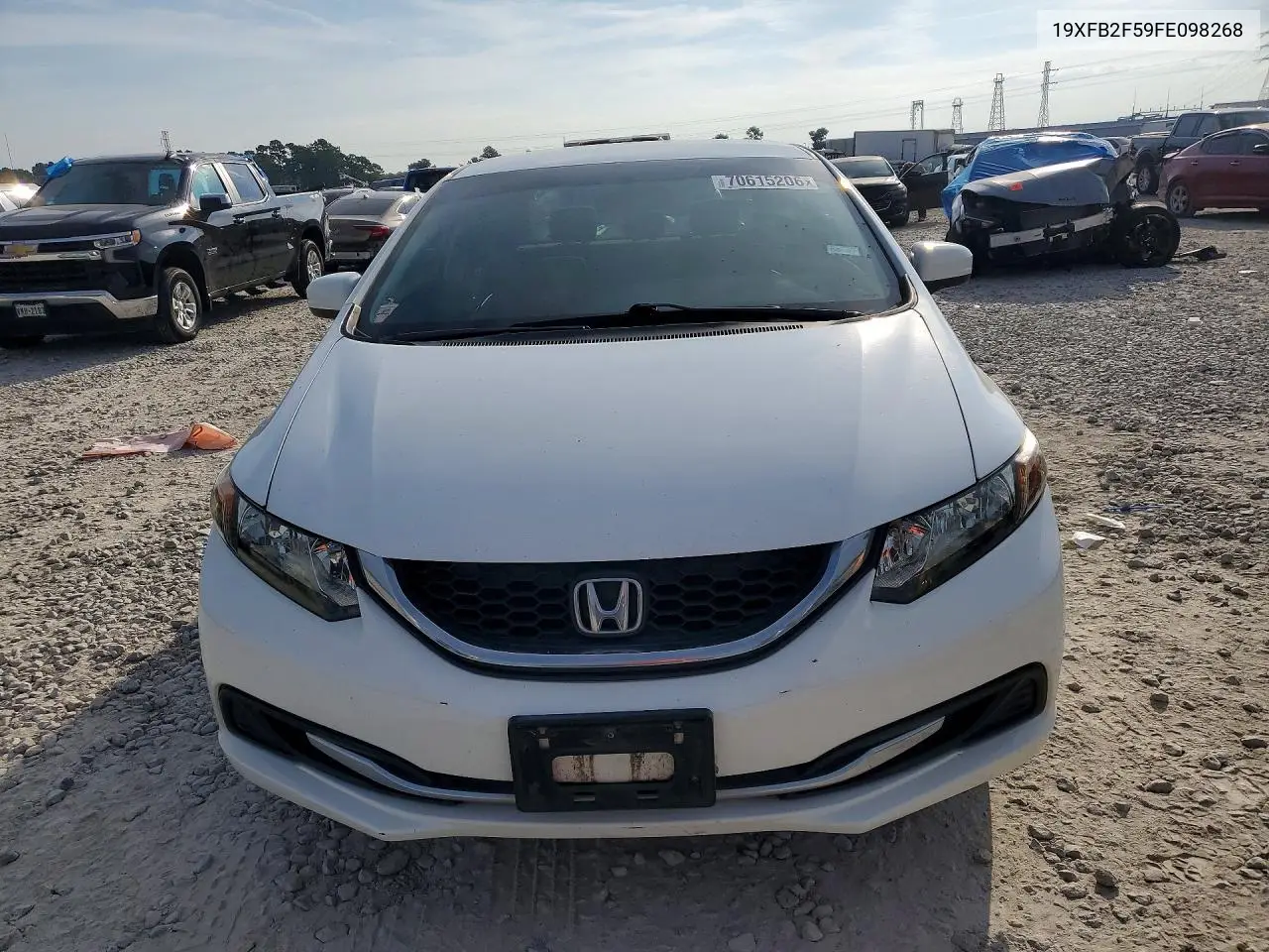 2015 HONDA CIVIC VIN 19XFB2F59FE098268 — фото 5