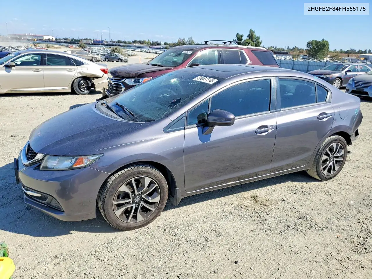 HONDA CIVIC 2015, VIN 2HGFB2F84FH565175