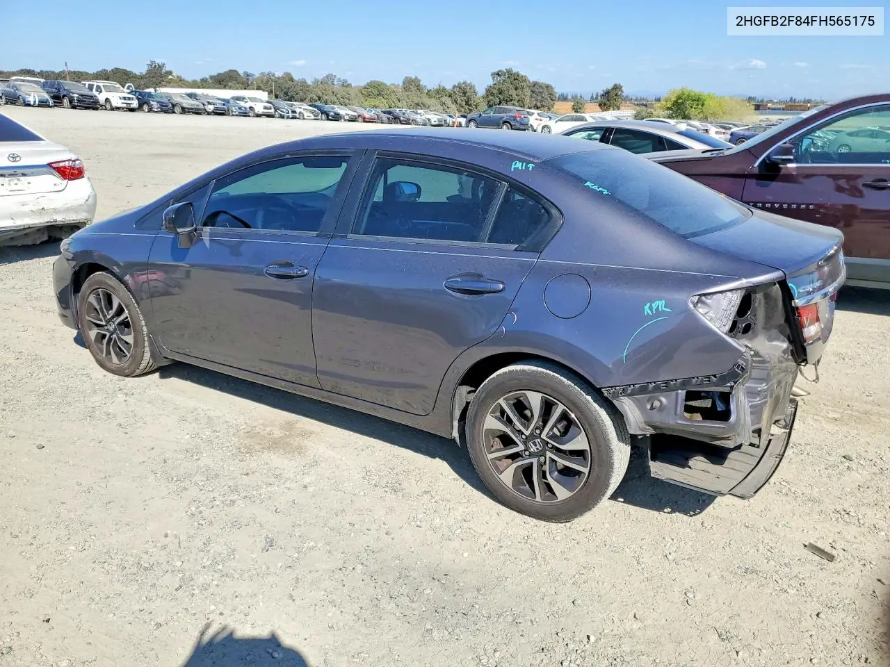 2015 HONDA CIVIC VIN 2HGFB2F84FH565175 — фото 2