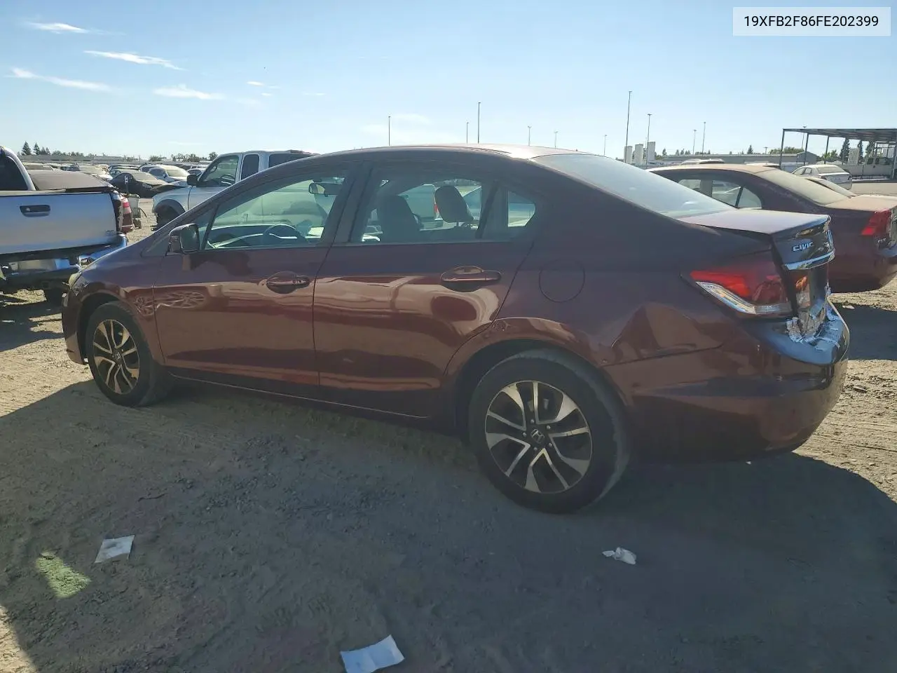 2015 HONDA CIVIC VIN 19XFB2F86FE202399 — фото 2