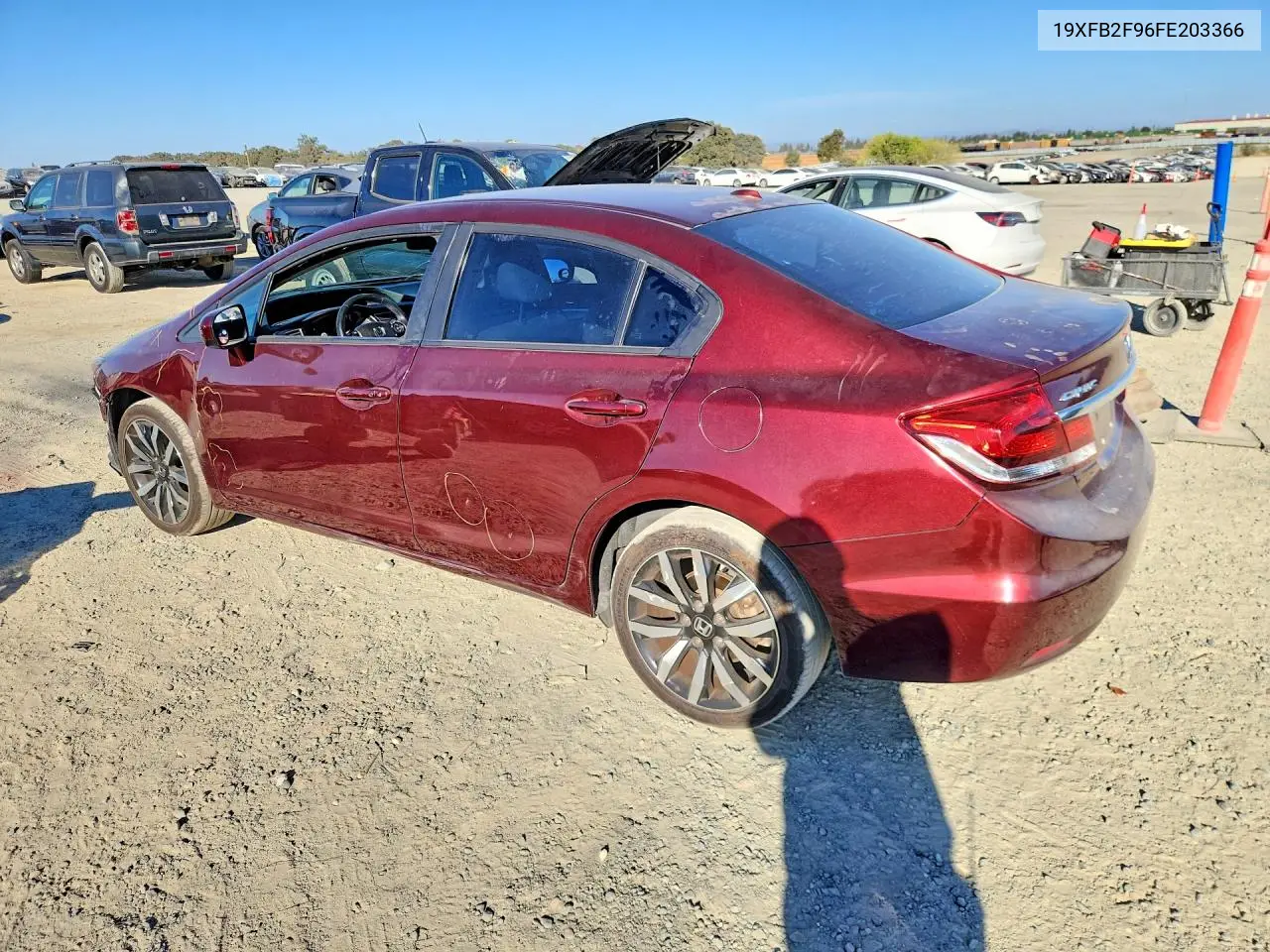 2015 HONDA CIVIC VIN 19XFB2F96FE203366 — фото 2