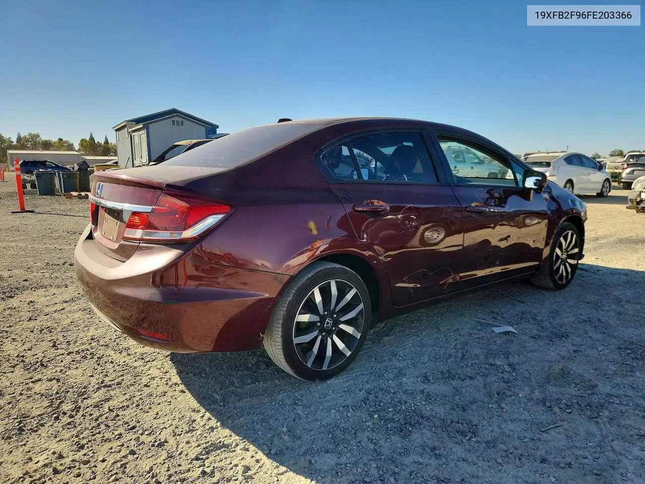 2015 HONDA CIVIC VIN 19XFB2F96FE203366 — фото 3