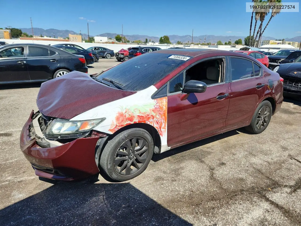 HONDA CIVIC 2015, VIN 19XFB2F82FE227574