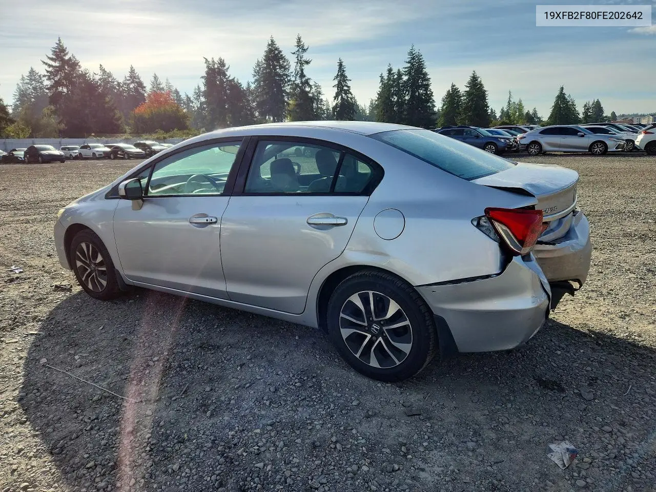 2015 HONDA CIVIC VIN 19XFB2F80FE202642 — фото 2