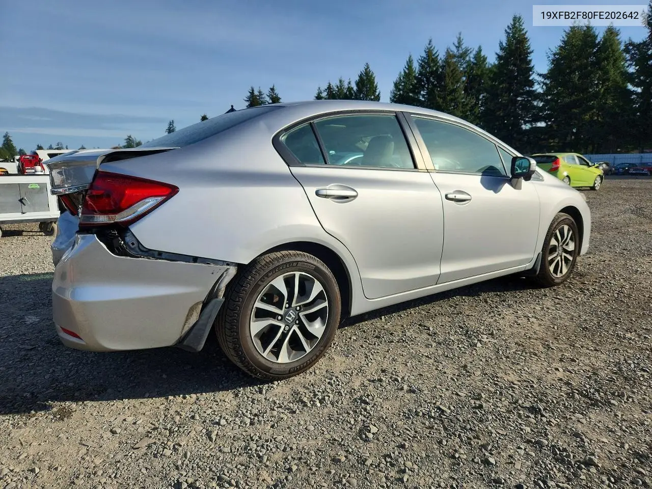 2015 HONDA CIVIC VIN 19XFB2F80FE202642 — фото 3