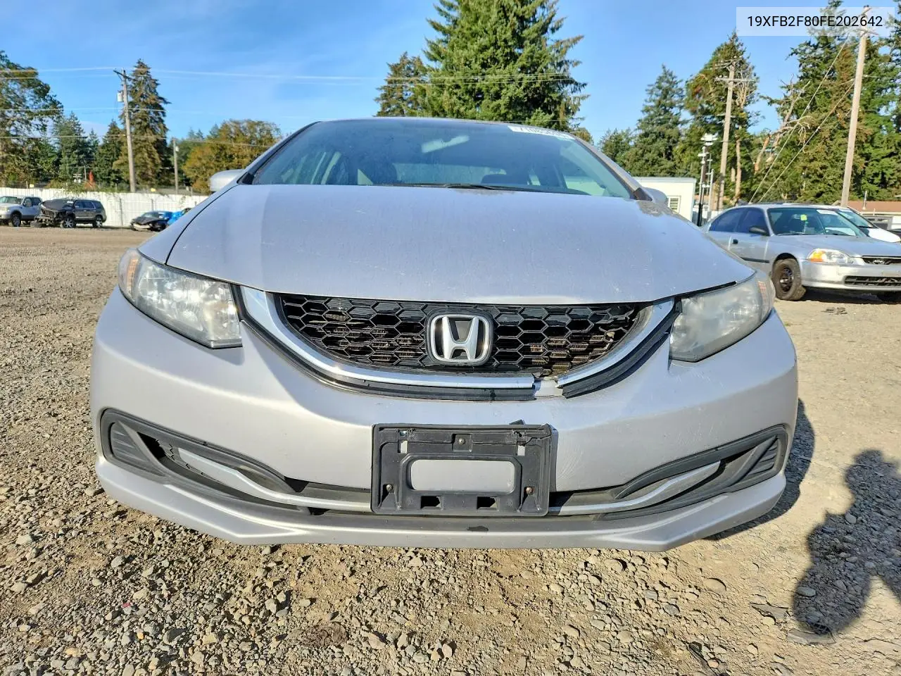 2015 HONDA CIVIC VIN 19XFB2F80FE202642 — фото 5