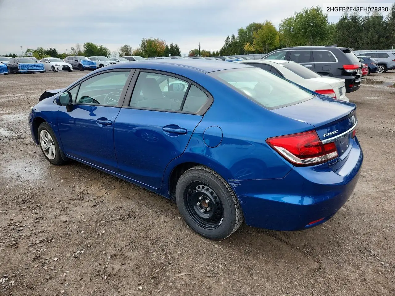 2015 HONDA CIVIC VIN 2HGFB2F43FH028830 — фото 2