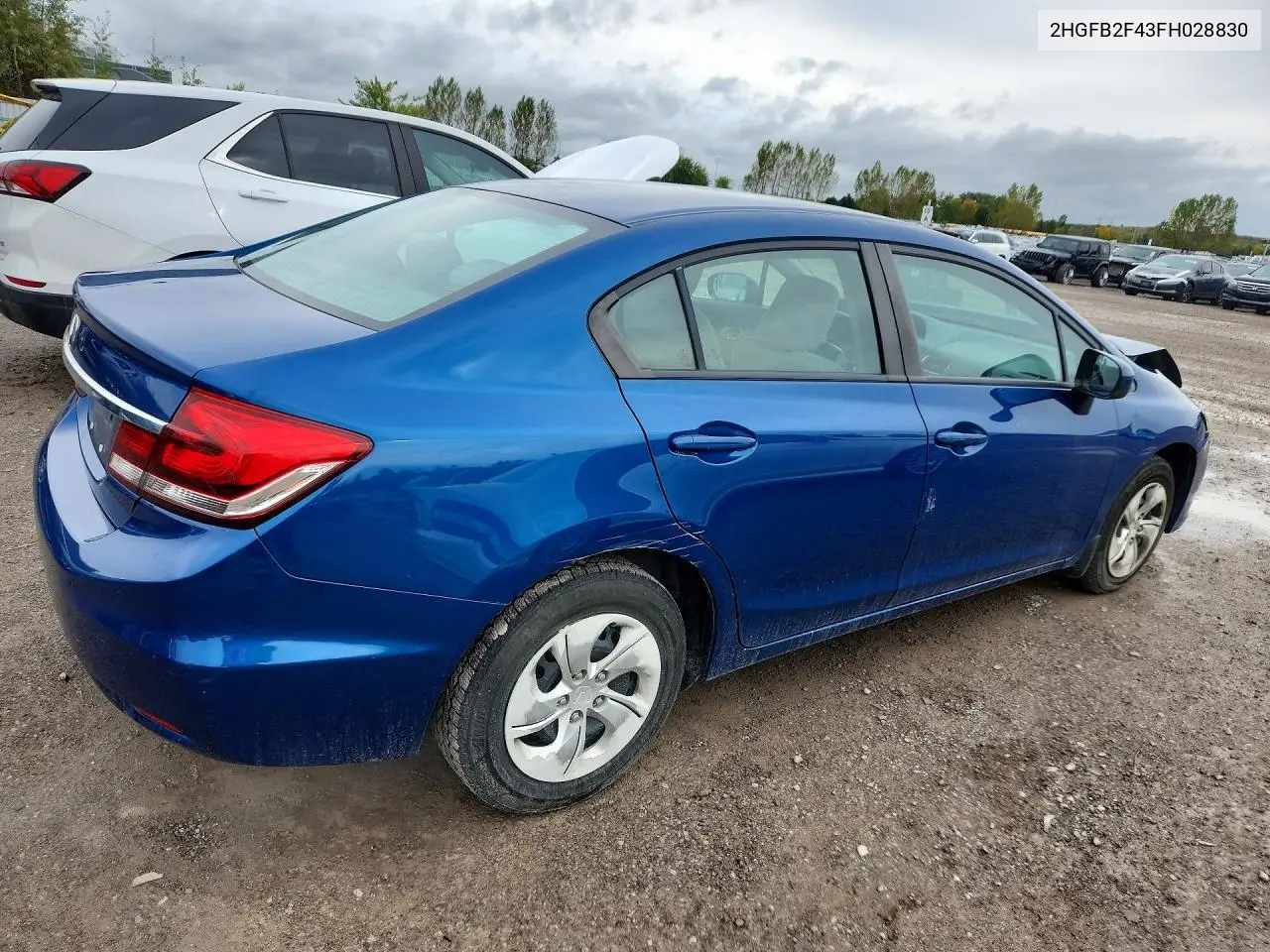 2015 HONDA CIVIC VIN 2HGFB2F43FH028830 — фото 3