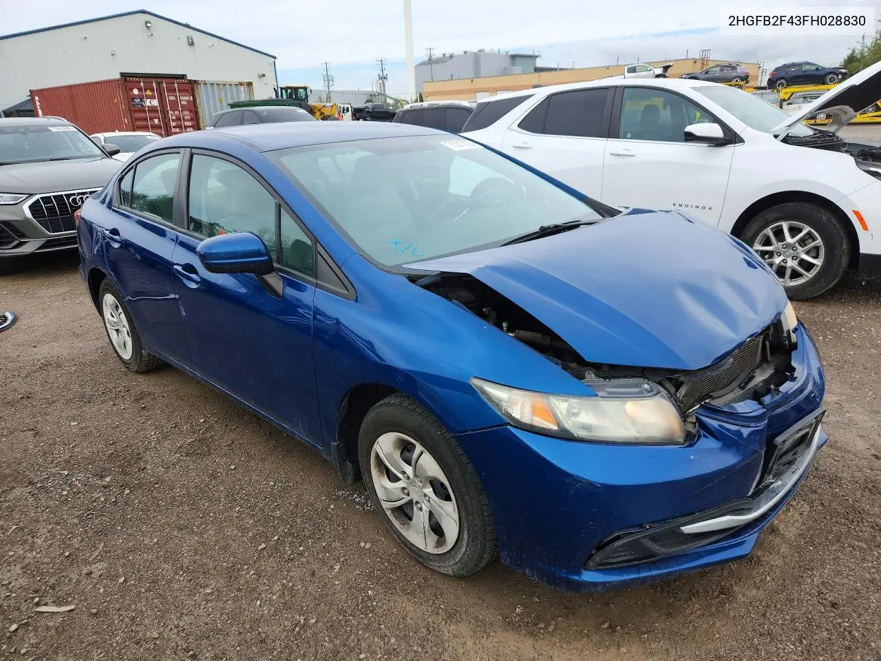 2015 HONDA CIVIC VIN 2HGFB2F43FH028830 — фото 4