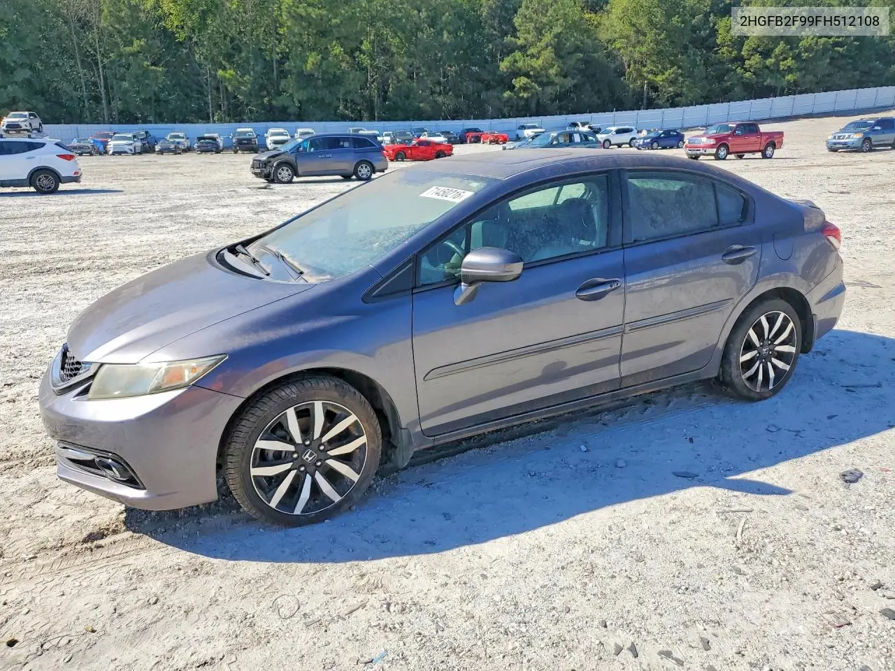 HONDA CIVIC 2015, VIN 2HGFB2F99FH512108