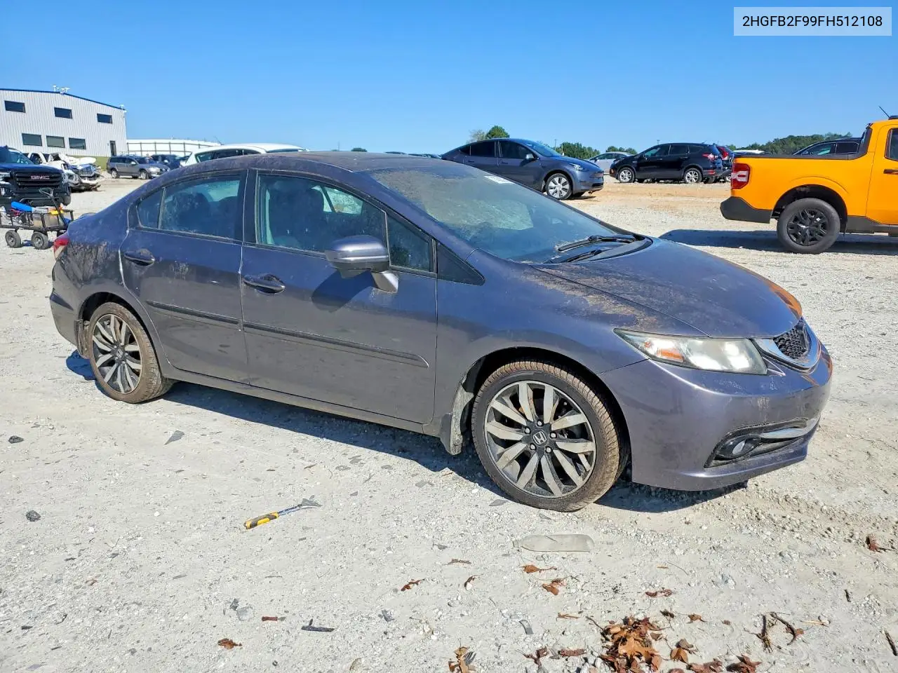 2015 HONDA CIVIC VIN 2HGFB2F99FH512108 — фото 4