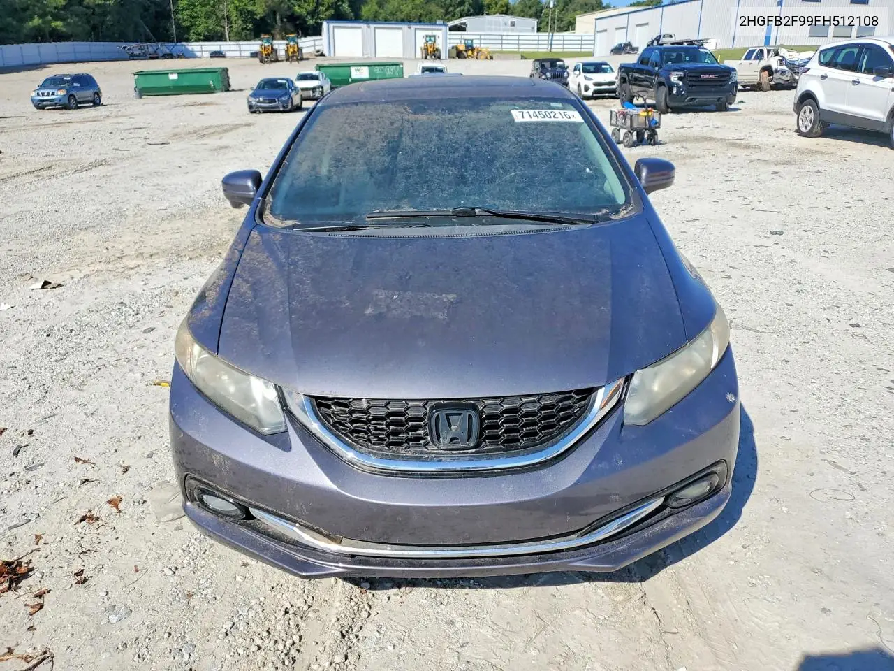2015 HONDA CIVIC VIN 2HGFB2F99FH512108 — фото 5