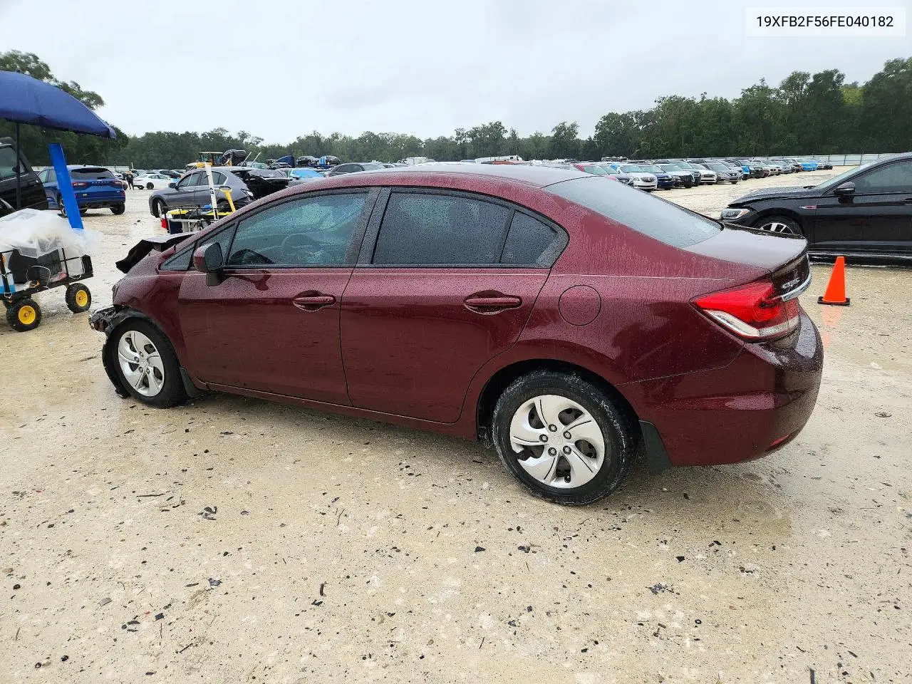 2015 HONDA CIVIC VIN 19XFB2F56FE040182 — фото 2