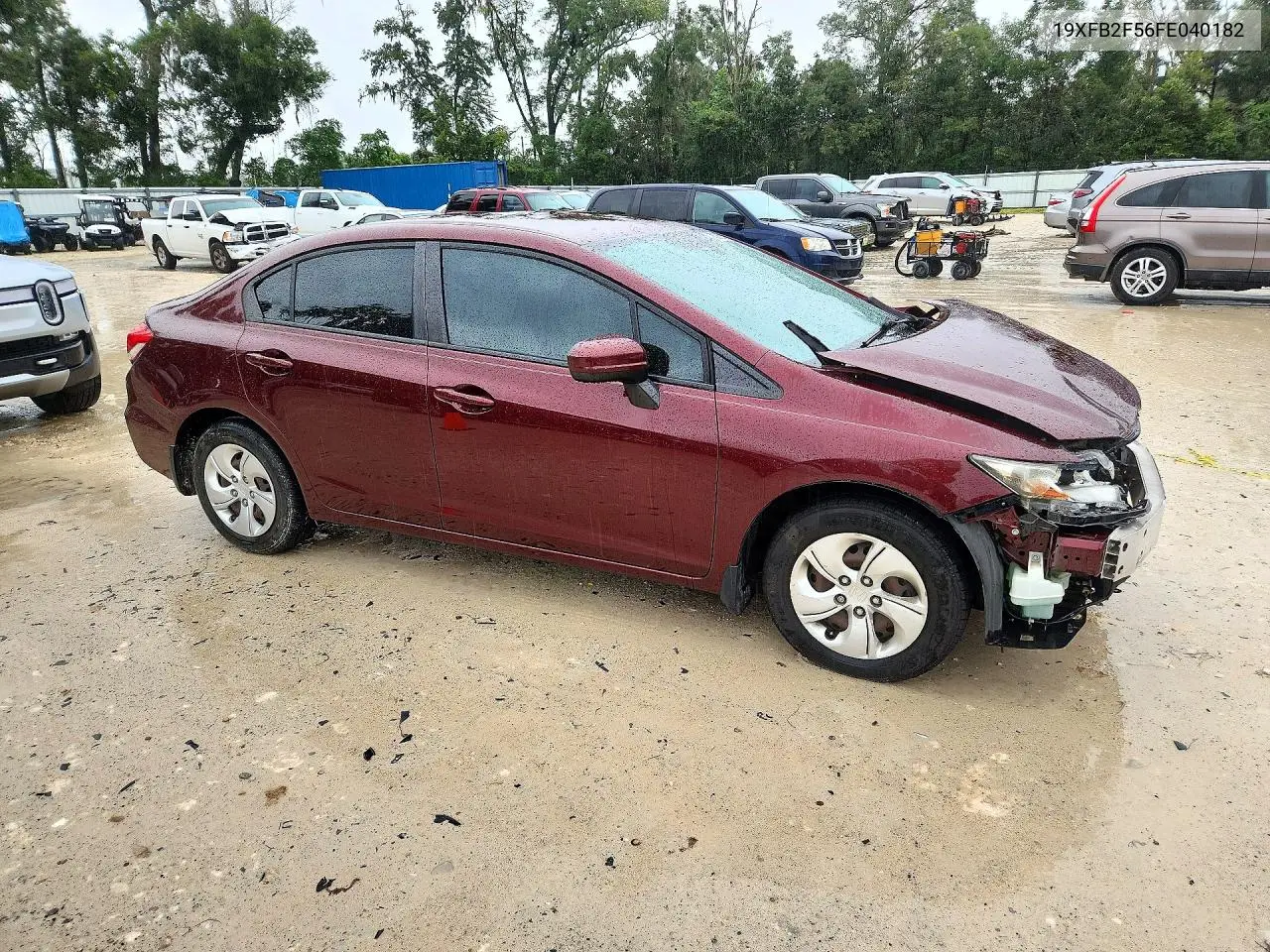 2015 HONDA CIVIC VIN 19XFB2F56FE040182 — фото 4