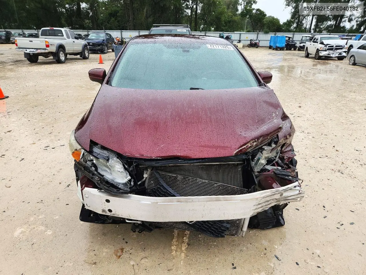 2015 HONDA CIVIC VIN 19XFB2F56FE040182 — фото 5