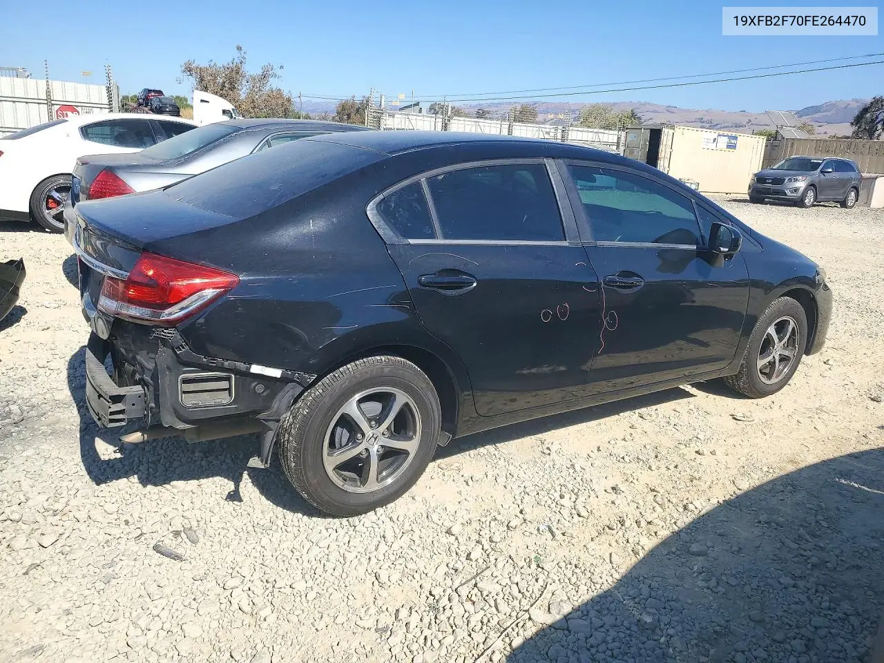 2015 HONDA CIVIC VIN 19XFB2F70FE264470 — фото 3