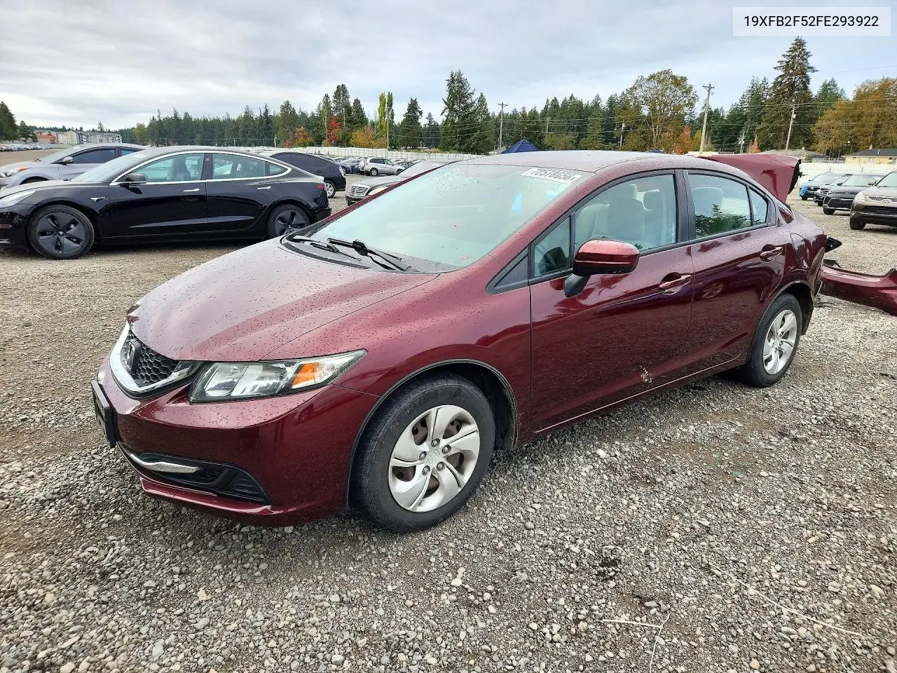 HONDA CIVIC 2015, VIN 19XFB2F52FE293922