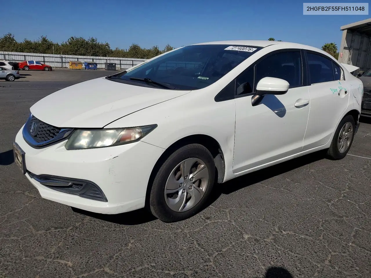 HONDA CIVIC 2015, VIN 2HGFB2F55FH511048