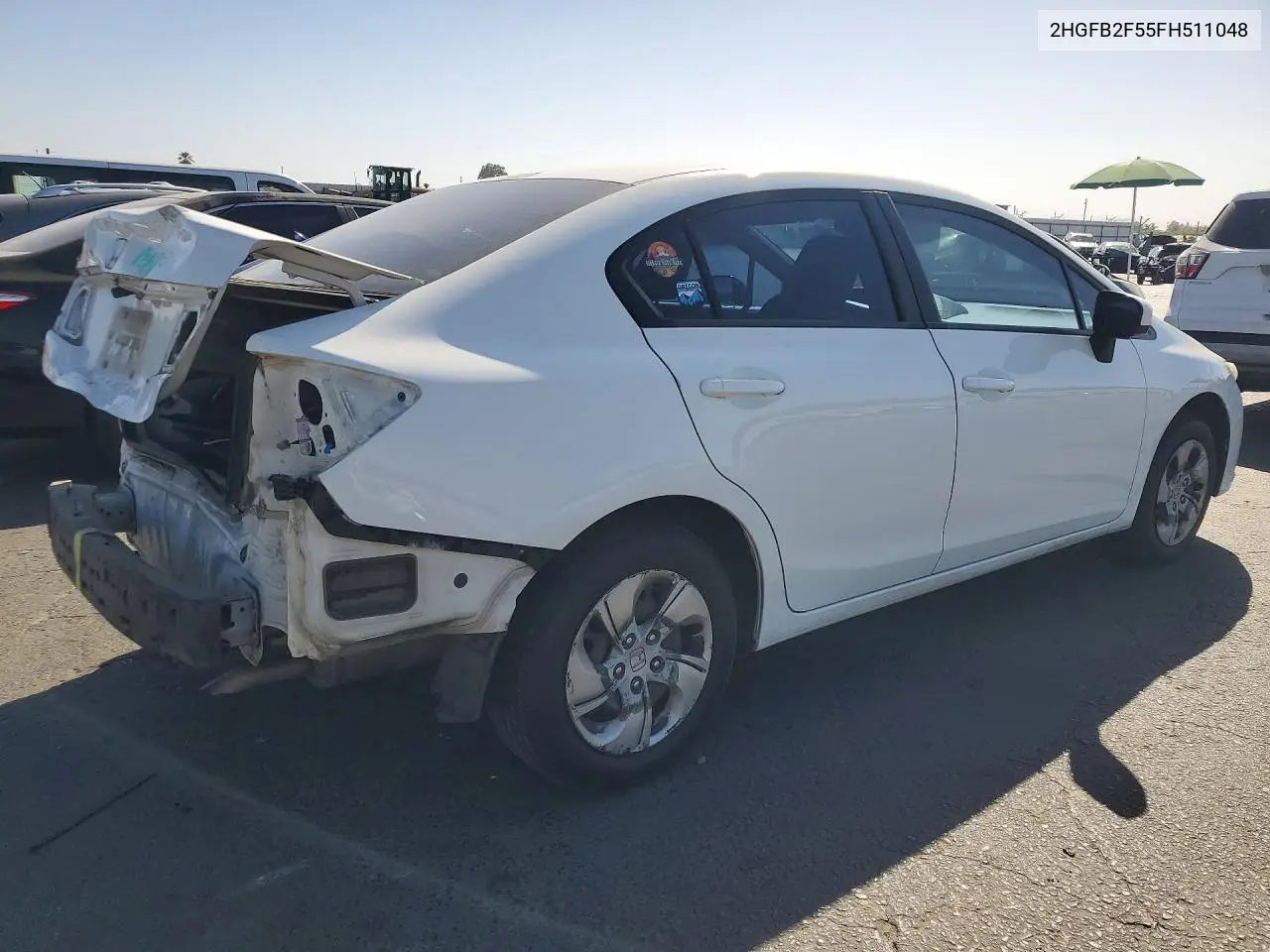 2015 HONDA CIVIC VIN 2HGFB2F55FH511048 — фото 3