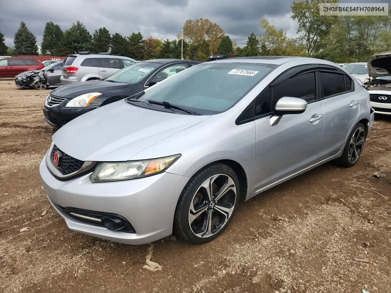 HONDA CIVIC 2015, VIN 2HGFB6E54FH708964