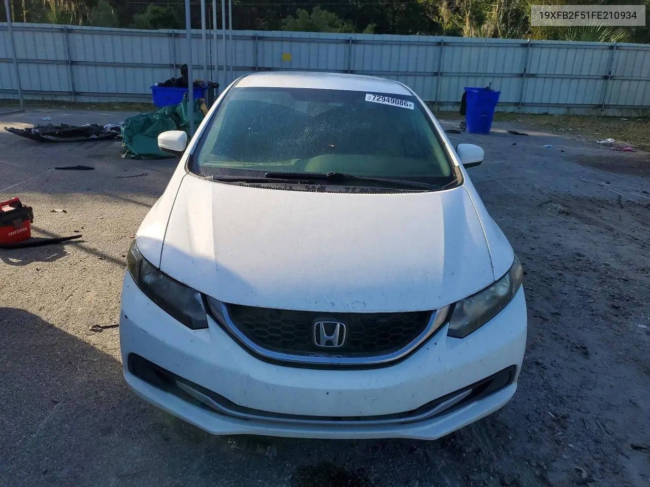 2015 HONDA CIVIC VIN 19XFB2F51FE210934 — фото 5