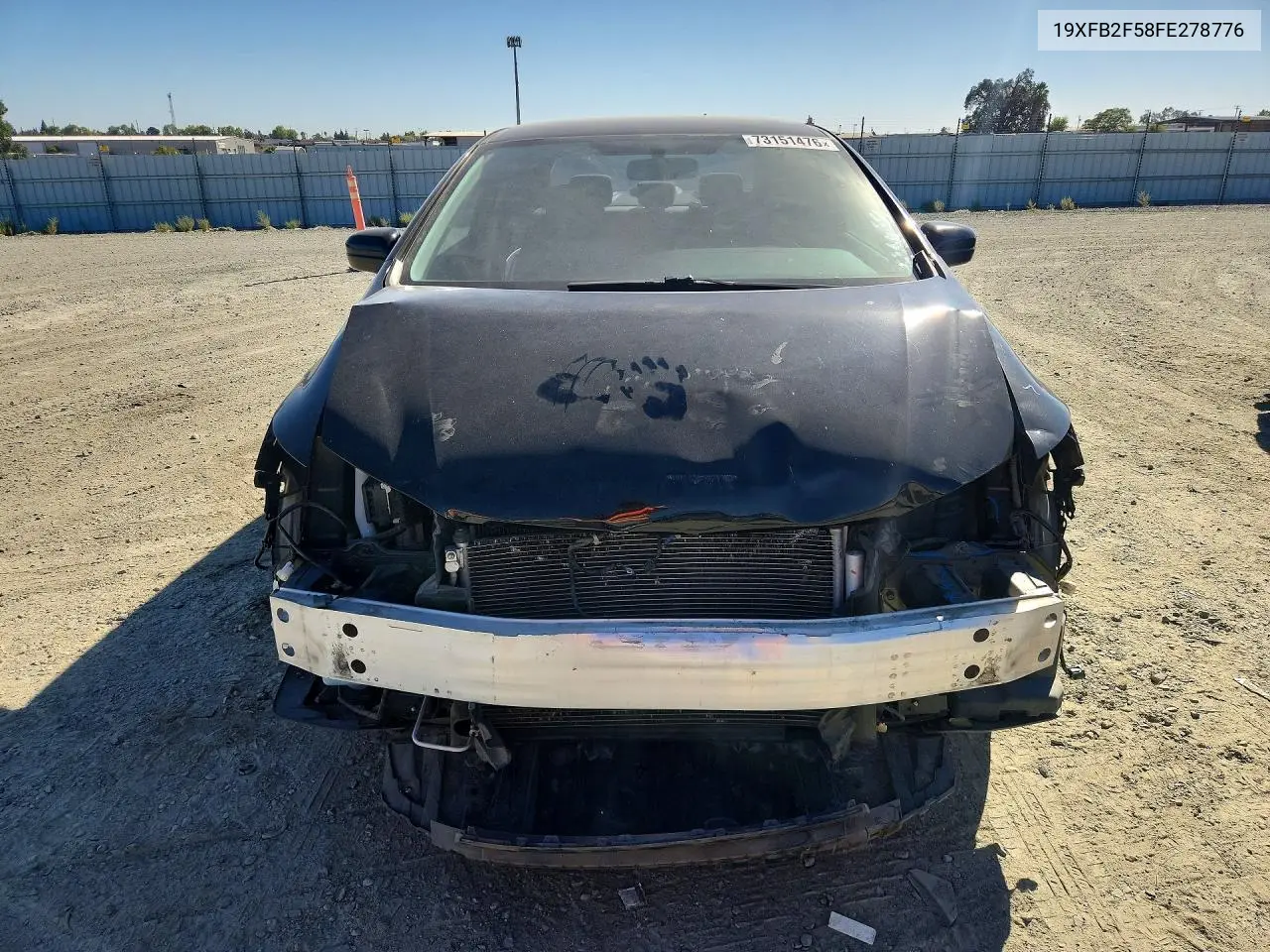 2015 HONDA CIVIC VIN 19XFB2F58FE278776 — фото 5