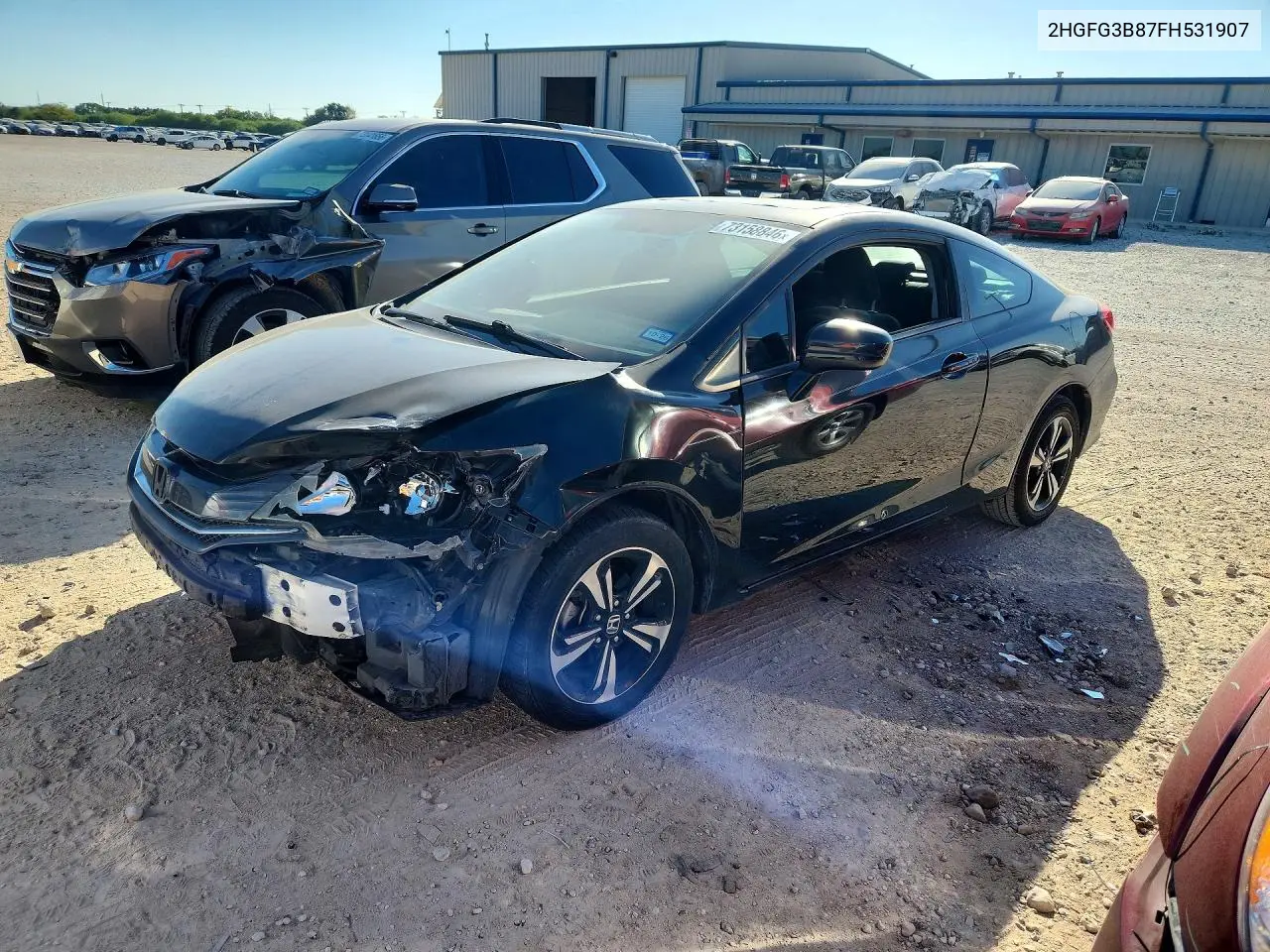 HONDA CIVIC 2015, VIN 2HGFG3B87FH531907