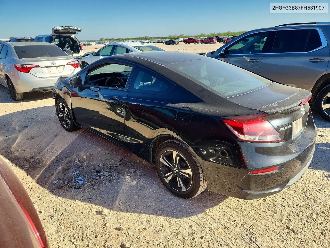 2015 HONDA CIVIC VIN 2HGFG3B87FH531907 — фото 2