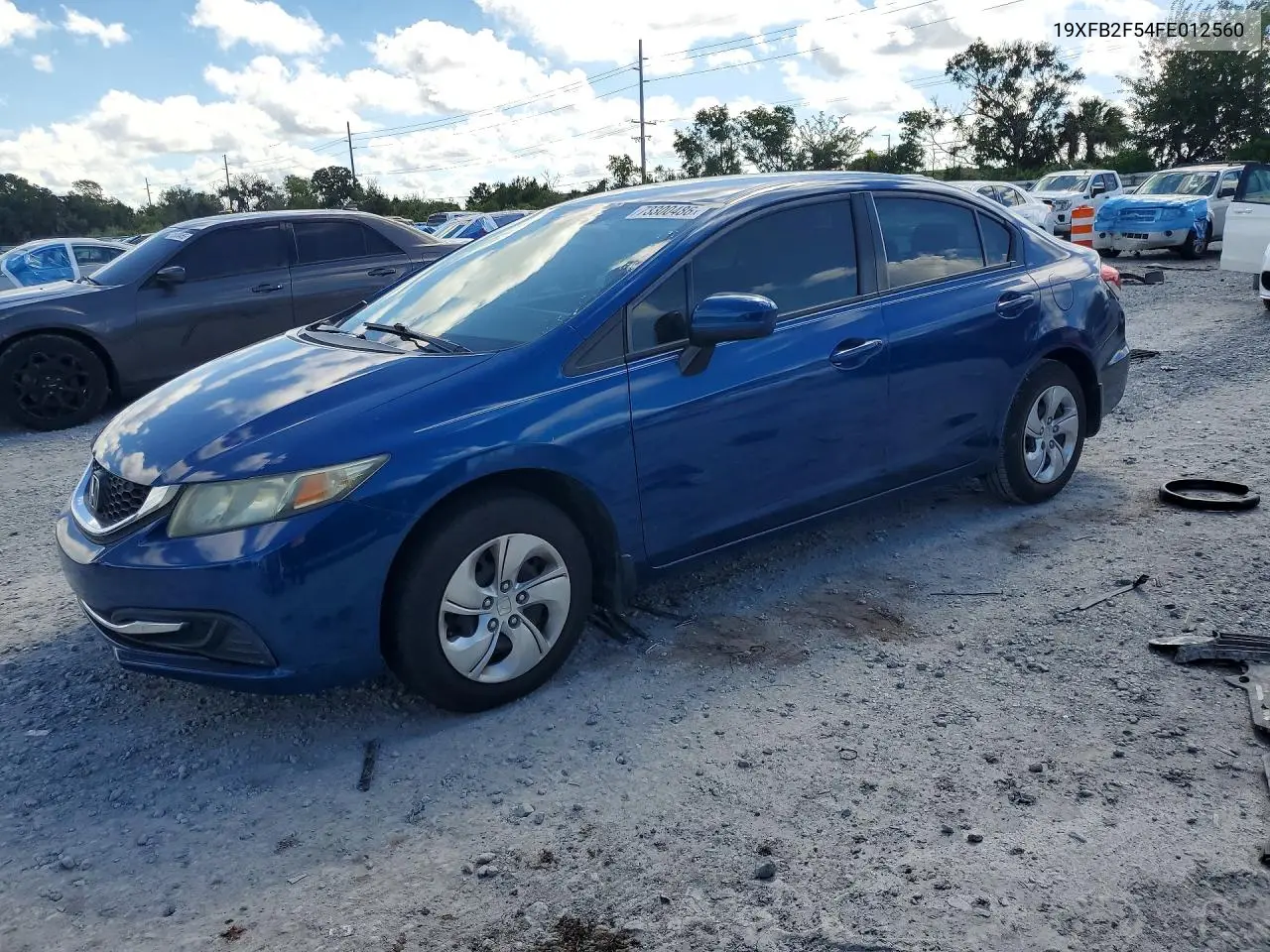 HONDA CIVIC 2015, VIN 19XFB2F54FE012560