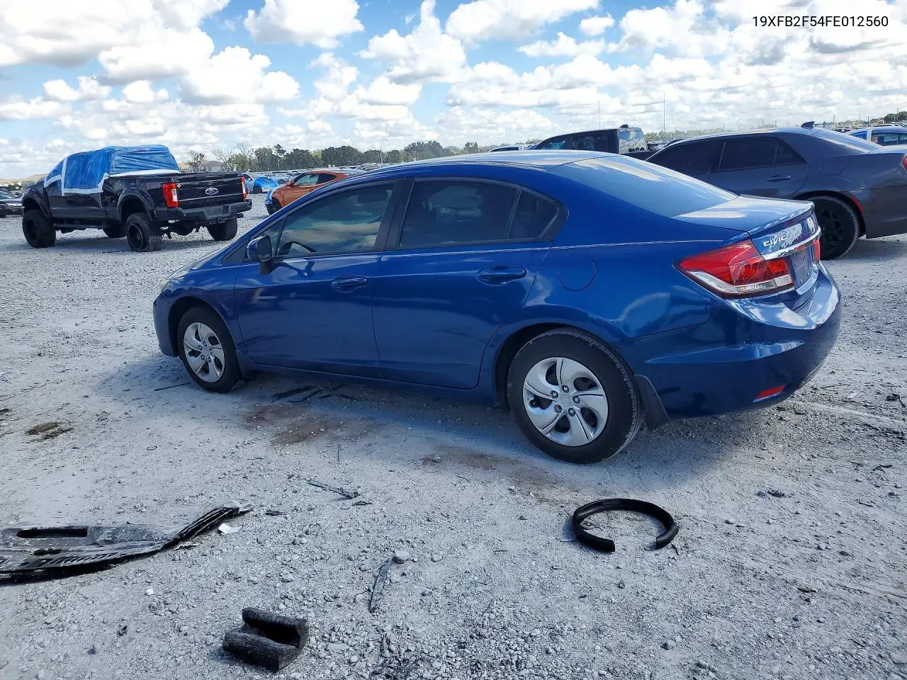 2015 HONDA CIVIC VIN 19XFB2F54FE012560 — фото 2
