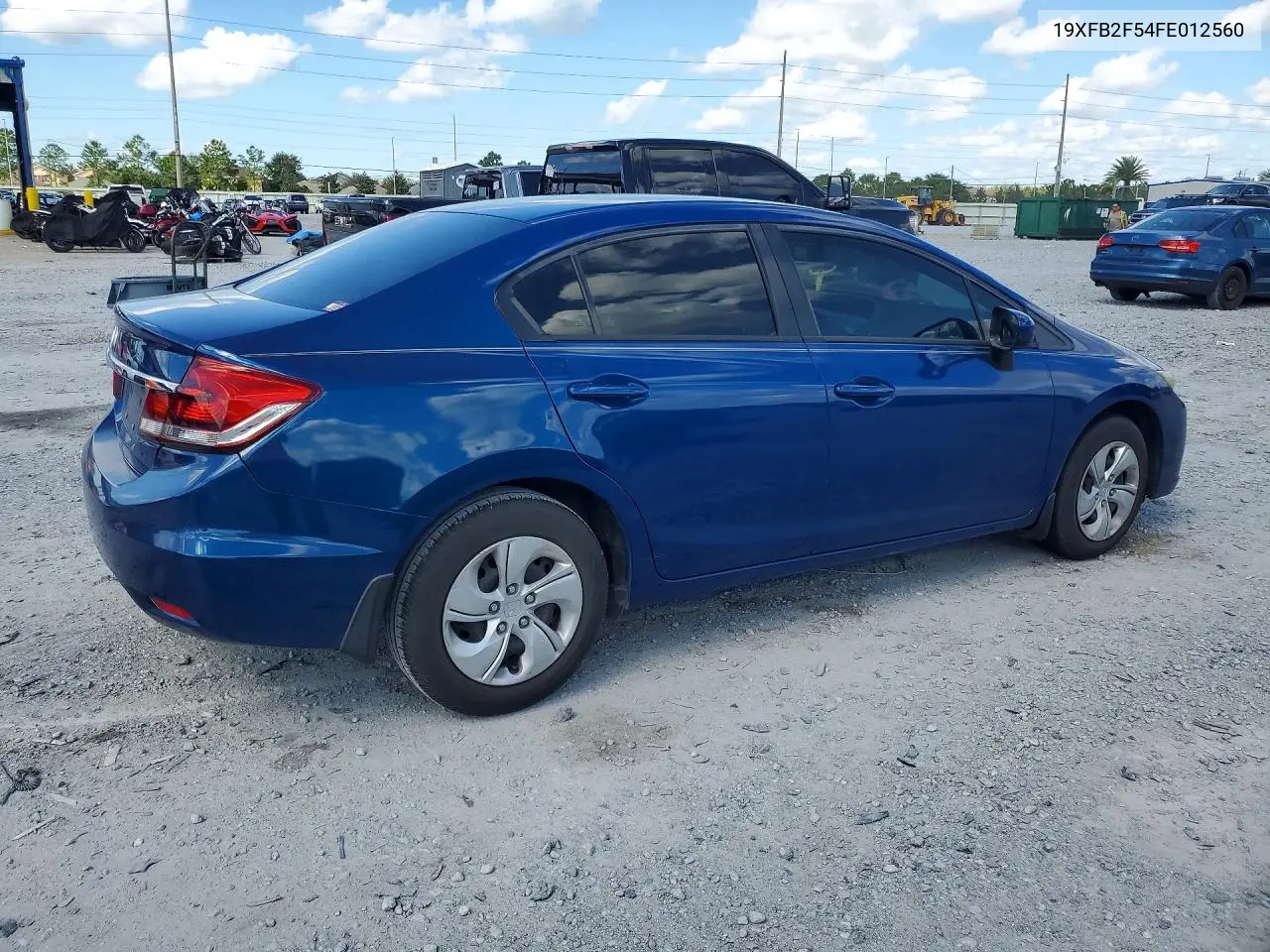 2015 HONDA CIVIC VIN 19XFB2F54FE012560 — фото 3