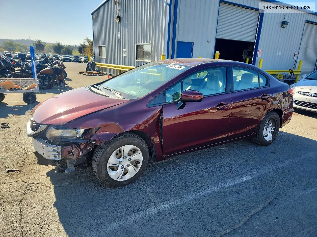 HONDA CIVIC 2015, VIN 19XFB2F59FE265339