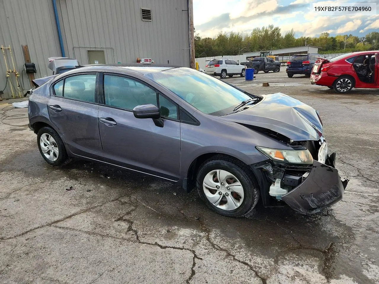 2015 HONDA CIVIC VIN 19XFB2F57FE704960 — фото 4