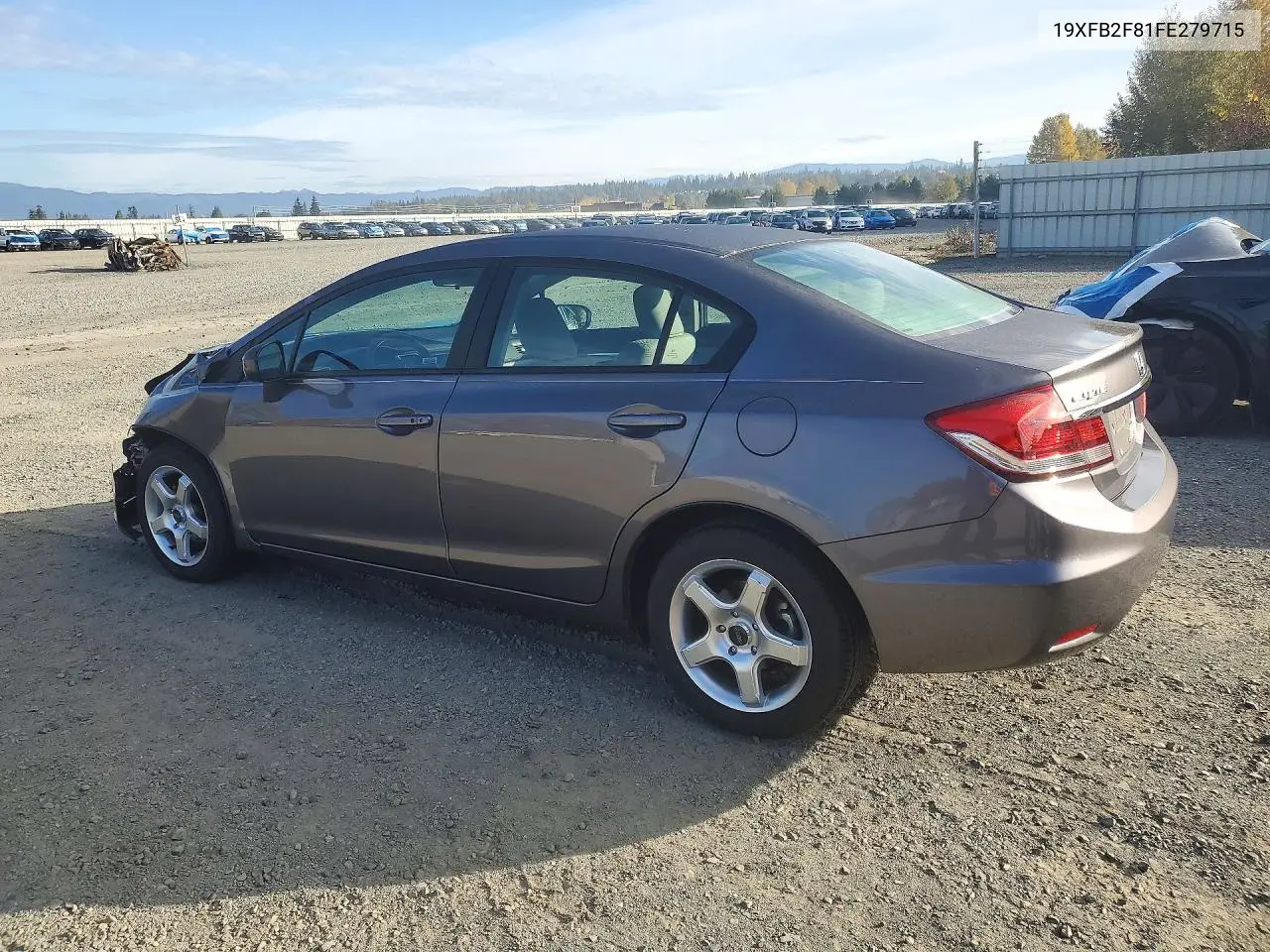 2015 HONDA CIVIC VIN 19XFB2F81FE279715 — фото 2