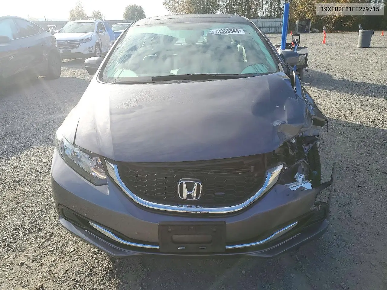2015 HONDA CIVIC VIN 19XFB2F81FE279715 — фото 5