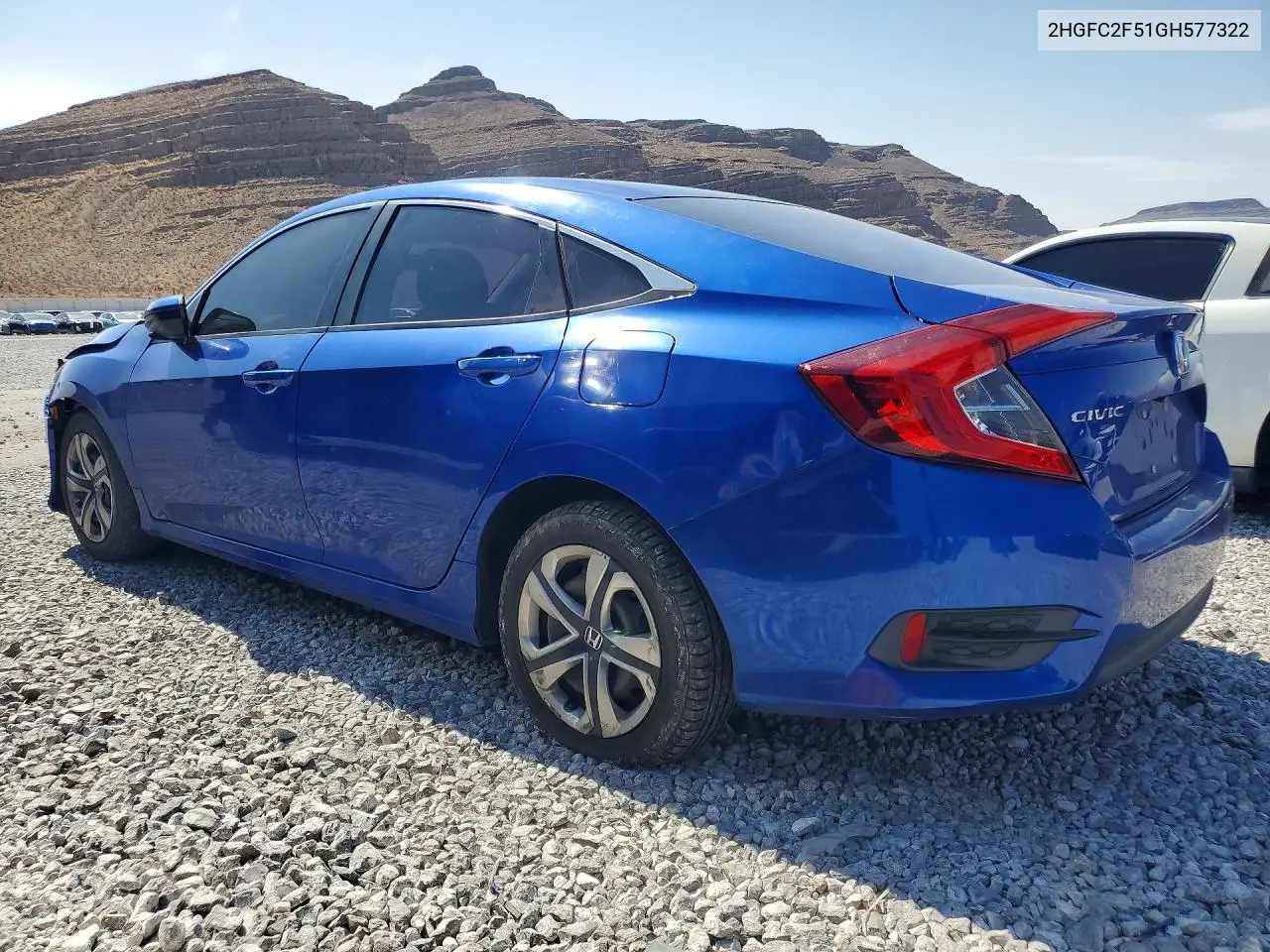 2016 HONDA CIVIC VIN 2HGFC2F51GH577322 — фото 2