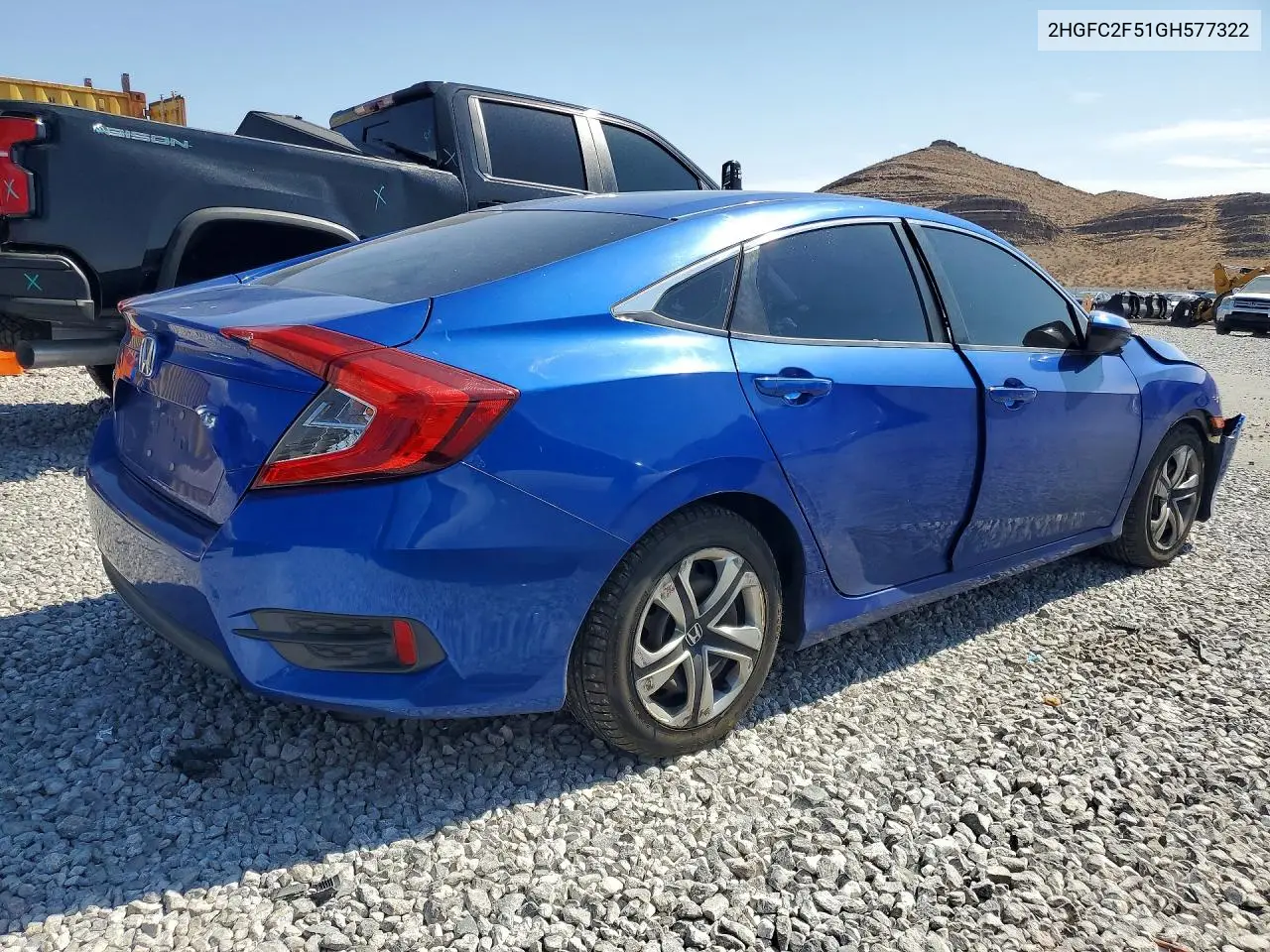 2016 HONDA CIVIC VIN 2HGFC2F51GH577322 — фото 3