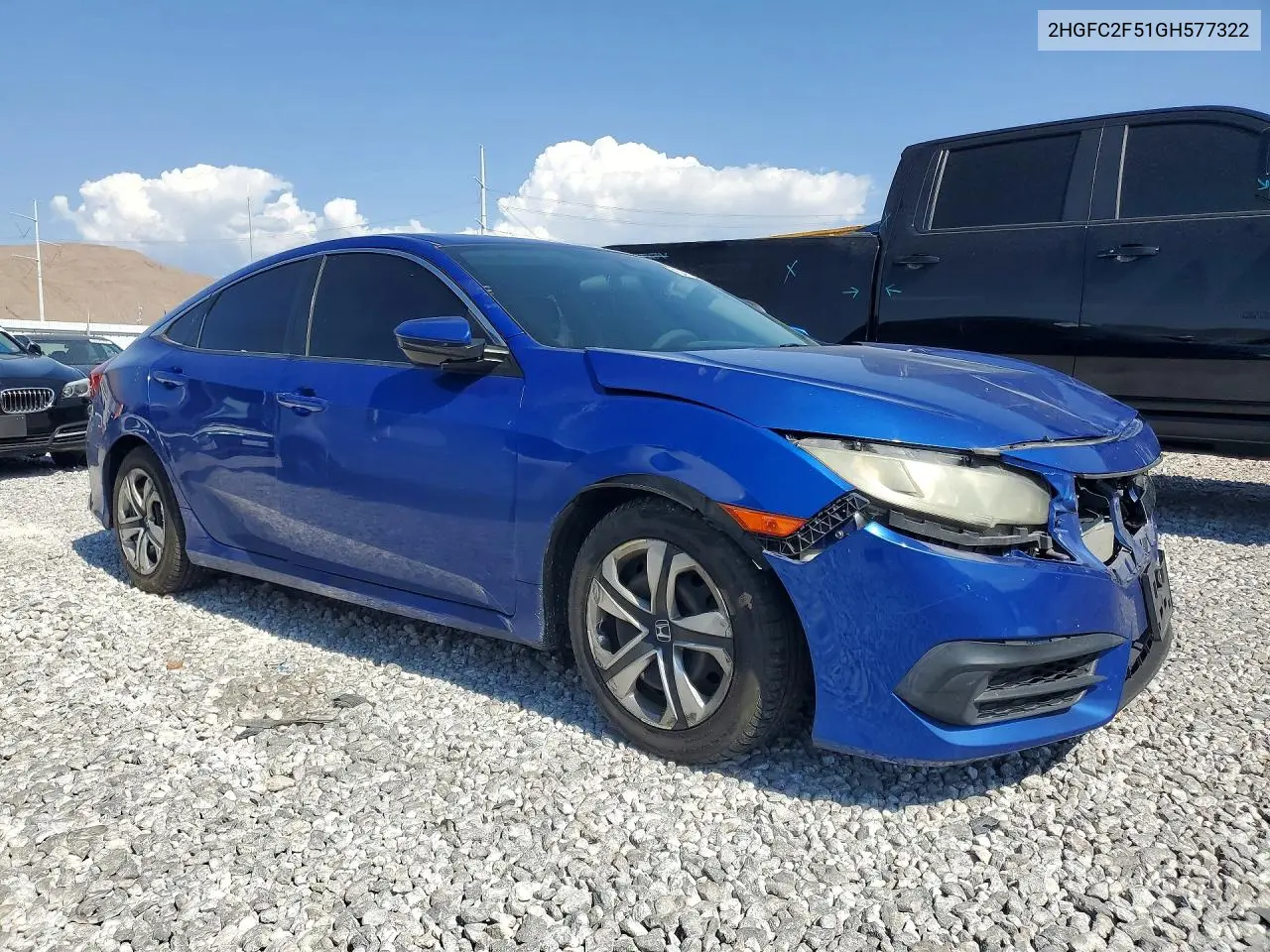2016 HONDA CIVIC VIN 2HGFC2F51GH577322 — фото 4