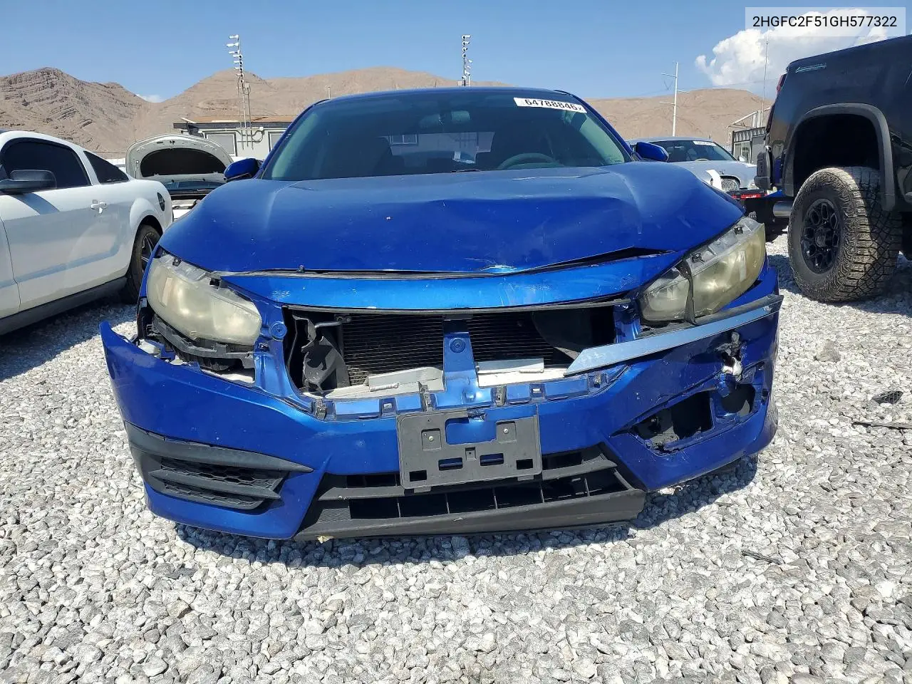 2016 HONDA CIVIC VIN 2HGFC2F51GH577322 — фото 5
