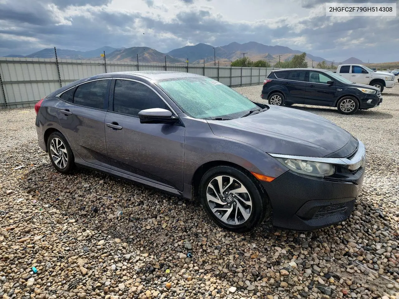 2016 HONDA CIVIC VIN 2HGFC2F79GH514308 — фото 4