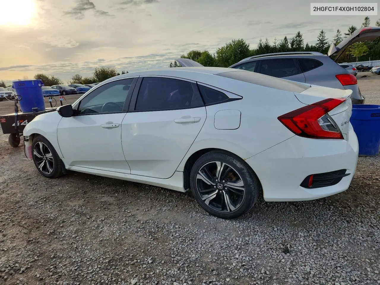 2016 HONDA CIVIC VIN 2HGFC1F4XGH102804 — фото 2