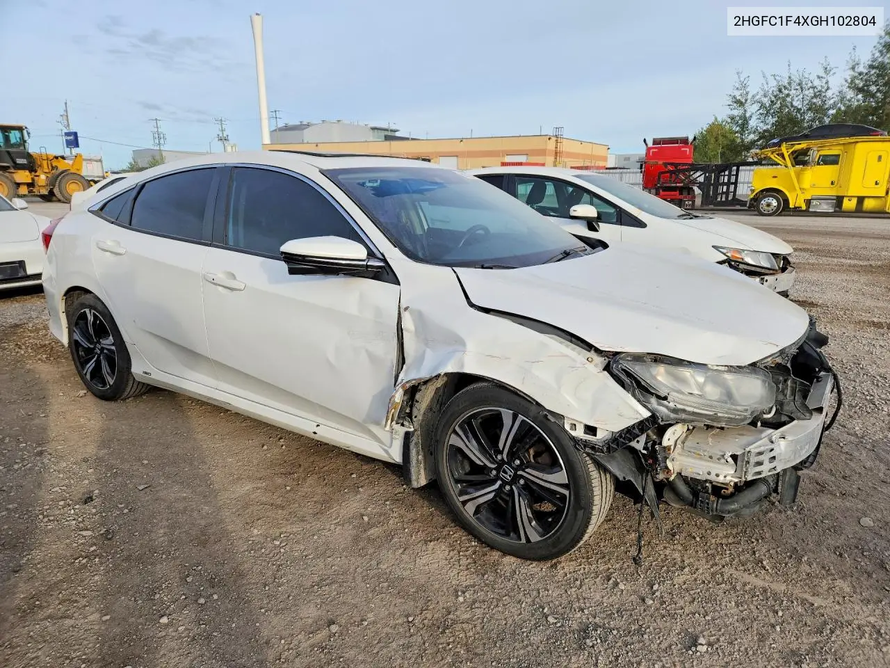 2016 HONDA CIVIC VIN 2HGFC1F4XGH102804 — фото 4