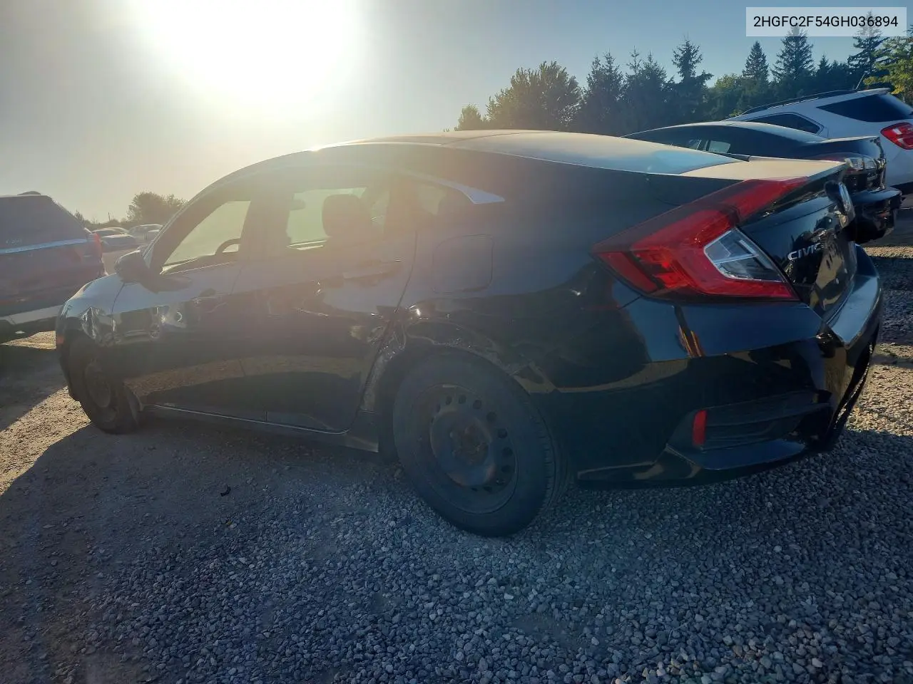 2016 HONDA CIVIC VIN 2HGFC2F54GH036894 — фото 2