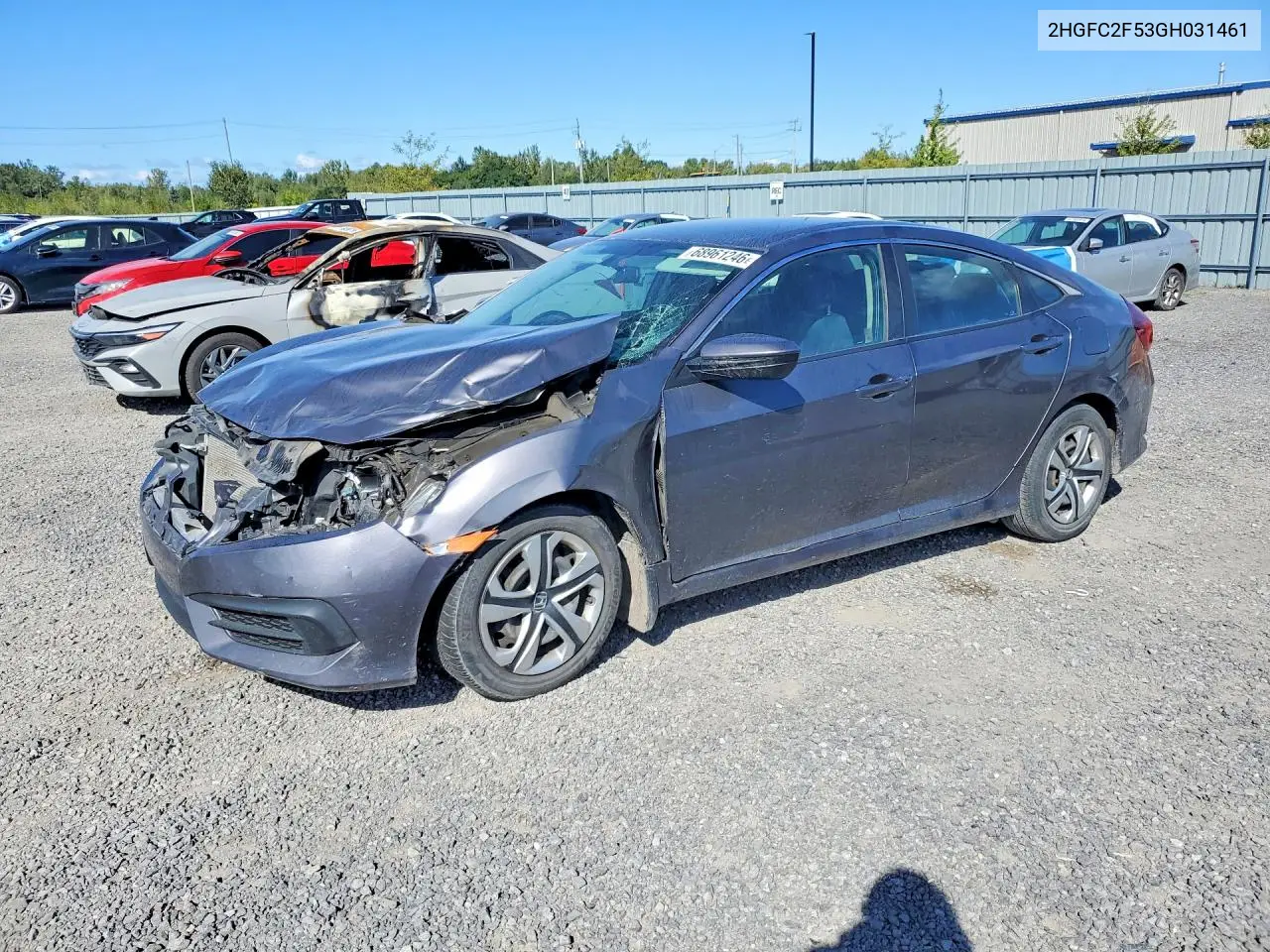 HONDA CIVIC 2016, VIN 2HGFC2F53GH031461
