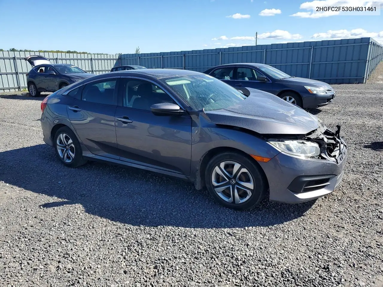 2016 HONDA CIVIC VIN 2HGFC2F53GH031461 — фото 4