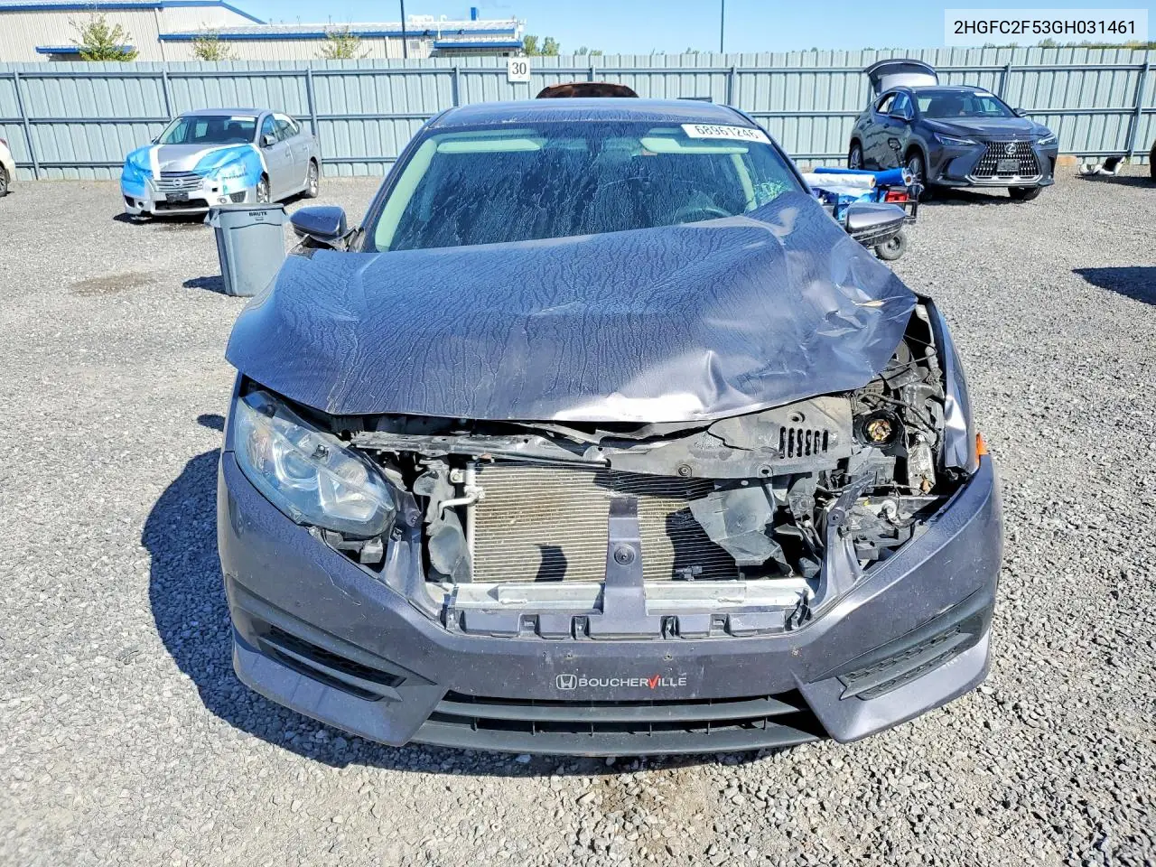 2016 HONDA CIVIC VIN 2HGFC2F53GH031461 — фото 5