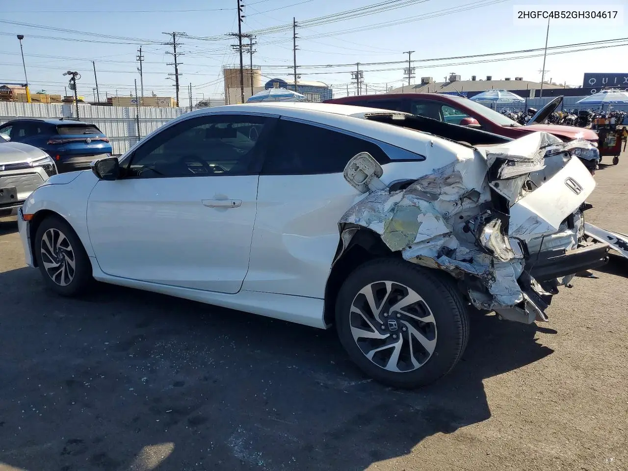 2016 HONDA CIVIC VIN 2HGFC4B52GH304617 — фото 2