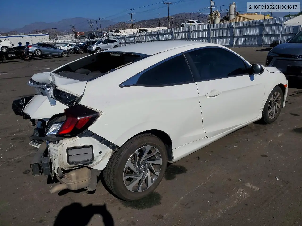 2016 HONDA CIVIC VIN 2HGFC4B52GH304617 — фото 3